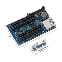 Câble d'extension PCIe X1 vers X4, câble de raccordement PCIe pour adaptateur USB PCIe