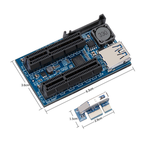 Cable de extensión PCIe X1 a X4, cable elevador PCIe para adaptador <span class=keywords><strong>USB</strong></span> PCIe - Product Image 5