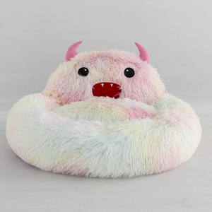 Großhandel Custom Monster Style beheiztes Haustier bett Semi-Enclosed Thermal Fluffy <span class=keywords><strong>Cat</strong></span> Dog Cave mit Anti-Rutsch-Basis für den Winter - Product Image 3