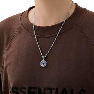 BES mode 12 chinois zodiaque forme laiton <span class=keywords><strong>pendentif</strong></span> collier Hip Hop Style CZ diamant glacé Zircon plaqué or pour les fêtes cadeau - Product Image 5