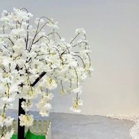 Pohon Bunga Sakura Buatan Bahan PE untuk Dalam Ruangan, Sentuhan Alami Realistis, Tahan Api, Berkualitas Tinggi, Tahan UV, Ramah Lingkungan