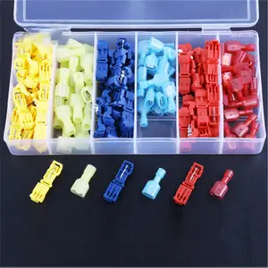 120Pcs T Type Non-Breaking Belangrijkste Lijn Tak Klem Quick Splice Climp T1 T2 T3 Combinatie Boxed Terminal plastic Verpakking