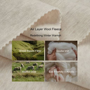 Tissu en <span class=keywords><strong>laine</strong></span> mérinos acrylique thermique Roma tricoté, doux, extensible, chaud, fonctionnel pour les sous-vêtements <span class=keywords><strong>de</strong></span> <span class=keywords><strong>base</strong></span> en automne et en hiver - Product Image 4