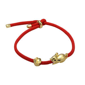Handmade S925 Silver Mouse Model 7-8 Pearl <b>Bracelet</b> with Red Rope DIY Accessories for <b>Fashion</b> <b>Charm</b> Yearly Zodiac 2994 - Product Image 5