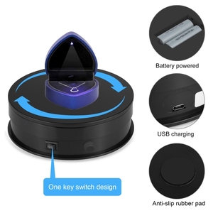 PULUZ-soporte giratorio de mesa giratoria de velocidad ajustable, 15cm, carga: 3kg (negro) - Product Image 3