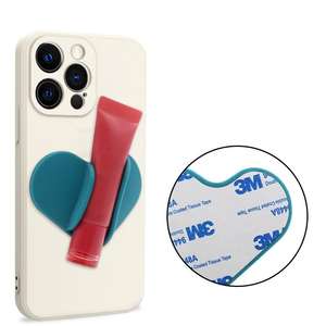 Support de gloss à lèvres en silicone pour coque de téléphone, fixation à ventouse, mini support portable pour gloss à lèvres, idéal pour l'utilisation au lit, pour prendre des photos et décorer. - Product Image 2
