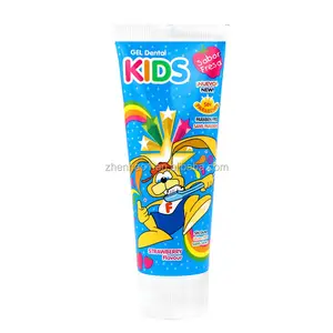 Meyveli lezzet ve renkli jel diş beyazlatma diş macunu bebek çocuklar için anti-boşluğu dostu markalar