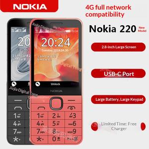 โทรศัพท์มือถือ <span class=keywords><strong>Nokia</strong></span> <span class=keywords><strong>220</strong></span> 4G ระบบปฏิบัติการ Symbian OS รุ่นปี 2024 หน้าจอ TFT ขนาด 2.8 นิ้ว รองรับวิทยุ FM แบตเตอรี่ 1450mAh รองรับซิมคู่ ช่องเสียบ USB - Product Image 2
