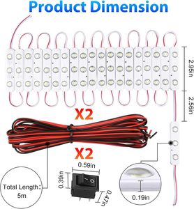 Kit d'éclairage intérieur pour fourgonnette 12V 120 LED, modules LED IP65 pour voiture, camion, bateau, lampe de plafond, Noël, <span class=keywords><strong>40</strong></span> modules - Product Image 5