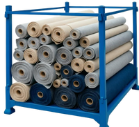 Étagère textile en acier doux amovible, résistante à la corrosion, robuste, pour la logistique, à plusieurs niveaux, avec tubes carrés rigides, pliable