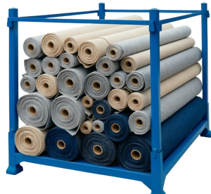 TER Heavy Duty Corrosion Resistant Removable Mild Steel Textile Rack Logistics Multi Level Rigid Square Tube <strong>Folding</strong> <strong>Shelving</strong> - Product Image 1