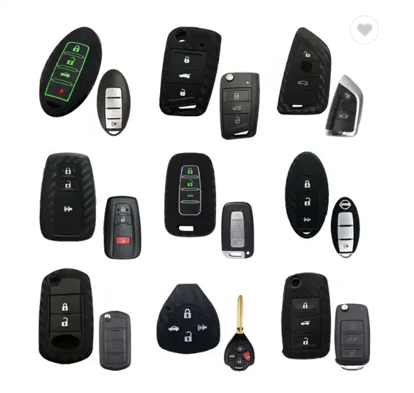 Nuovi accessori per Nissan toyota key case bmw Para Autos Keyless Key Fob Protector Cover per chiave auto in fibra di carbonio in Silicone