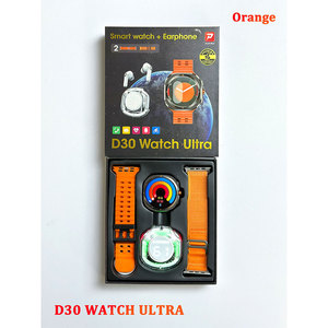 Vente flash : Étui pour montre intelligente à double bracelet rond et carré, montre intelligente D30, montre de sport ultra avec écouteurs PK <span class=keywords><strong>W7</strong></span> Z7 - Product Image 2