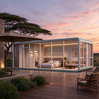 Maison Capsule de Luxe, Cabane Préfabriquée, Maison Modulaire, Mur Rideau en Verre Panoramique, Suite Meublée, Hôtel, Complexe Hôtelier, Supermarché, Appartement
