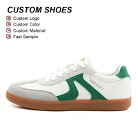 OLICOM Sneakers di Lusso Personalizzabili con Logo, Stile Tedesco, in Pelle di Vacchetta e PU, Suola in Gomma per Uso Quotidiano Casual