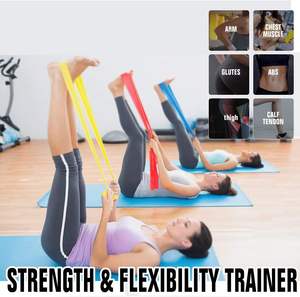 Ensemble de bandes d'exercice de résistance HAIBEI - Bandes d'entraînement de physiothérapie pour la <span class=keywords><strong>musculation</strong></span>, le Pilates, le yoga, le <span class=keywords><strong>haut</strong></span> <span class=keywords><strong>du</strong></span> <span class=keywords><strong>corps</strong></span>, les épaules - Product Image 5