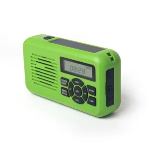 Emergency Solar Hand Crank Led Flashlight Noaa Weather Portable Radio