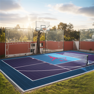 Hệ thống sân bóng rổ trong nhà/ngoài trời thân thiện với môi trường, chịu được mọi thời tiết, sử dụng gạch nhựa PP liên kết tùy chỉnh, có khả năng thoát nước - Product Image 4