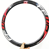 Vente en gros de jantes de vélo électrique AFTFA ultra légères en fibre de carbone tubulaire, 20/24/28 trous, frein à disque, 45/60/90 mm, 700c