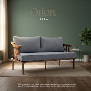Wood Frame Manual Linen Upholstered <b>Foam</b> Filled Living Room <b>Sofa</b> Bench Lounge Chair Checkered Back Seat Modern Home Furniture - Product Image 2