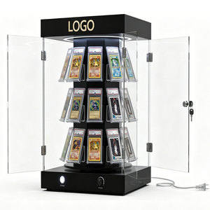 Vitrina Giratoria con Cerradura para Tarjetas Coleccionables TCG CGC PS, Exhibidor de Acrílico con LED, Soporte de Exhibición para Artículos de Colección - Product Image 2