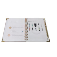 Agenda personnalisé 2024 12 semaines planificateur annuel Journal carnet de notes à reliure en fil d'or avec stylo et boîte-cadeau