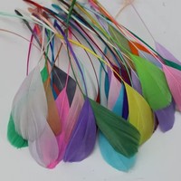 Plumes de canard brutes, rigides, à déchirer, pour voile de mariée fait main, vente en gros personnalisée