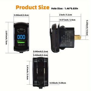 Chargeur USB COZY 12-24V 30W avec QC 3.0 PD Type-C et ports de charge rapide pour train, tram, bus, voiture (garantie 1 an) - Product Image 2