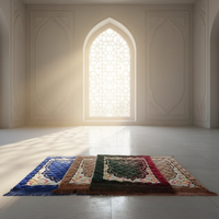 Wholesale Modern Thick Floral Sajadah Prayer Rug with Islam Prayer Beads for Home Use Made of Polyester