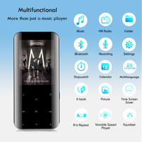 Casing Logam 2.4 Inci Tombol Sentuh MP3 Player Radio FM dengan Speaker Rongga