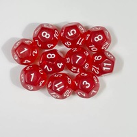 Dés de jeu de table en acrylique polyédrique transparent, résistant à l'usure et aux rayures, moulés par injection sur mesure, écologiques