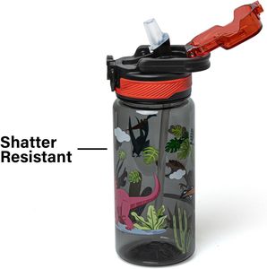 Bouteille d'eau isotherme réutilisable en plastique PP de 600 ml pour enfants, idéale pour l'école, la randonnée et les voyages, avec bouton-poussoir – Offre Spéciale - Product Image 5