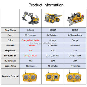 2,4 Ghz 9Ch Control remoto construcción <span class=keywords><strong>Rc</strong></span> coche vehículo fundición a presión excavadora <span class=keywords><strong>Rc</strong></span> hidráulico <span class=keywords><strong>Bulldozer</strong></span> camión Tractor juguetes para niños - Product Image 5