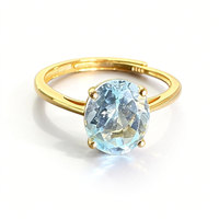 Bague en argent 925 plaqué or de luxe moderne avec topaze, design minimaliste ovale solitaire, idéale pour les fiançailles, les mariages, les anniversaires