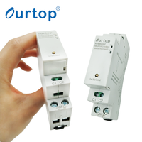 Ourtop Nouveau design Interrupteur minuterie intelligent WiFi 40A avec compteur d'électricité, compatible Alexa Google et fonction de mémoire