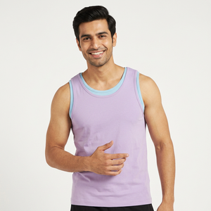 Camiseta sin Mangas para Hombre, Cuello Redondo, Dobladillo Recto, Estilo Deportivo, Algodón y Elastano, Precio Competitivo, Fabricante de Ropa para Hombre - Product Image 1