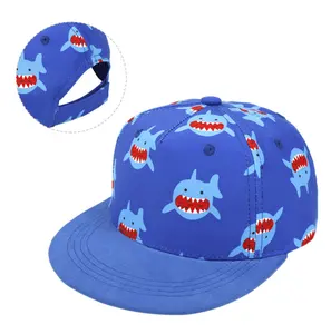 Toptan 2024 çocuk beyzbol şapkası şapka düz ağız bebek erkek Hip-Hop Snapback kap karikatür baskılı Gorras