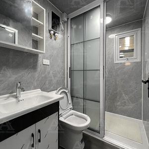 בית מכולה נייד רב תכליתי מפלדה עמידה בגודל 40 רגל, ניתן לפירוק, עם דלת נגללת, לשימוש כבית, חניה או קאסה קונטנדר. - Product Image 6