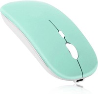 Souris sans fil Bluetooth à trois modes, transparente, rechargeable, silencieuse, pour le bureau
