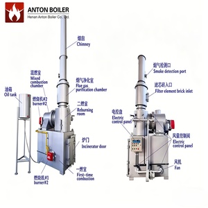 Incinérateurs de déchets, capacité de combustion 500 kg/h, incinérateur de déchets solides sans fumée avec grande porte - Product Image 5