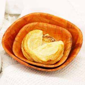 ชามไม้สานทำมือ ขนาด 15 ซม. (6 นิ้ว) สีธรรมชาติ สำหรับกิจกรรมกลางแจ้ง แคมป์ปิ้ง  พร้อมตัวเลือกสกรีนโลโก้ - Product Image 3