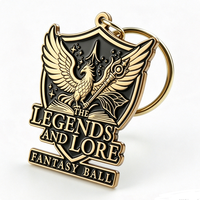 Porte-clés personnalisé en alliage de zinc, pendentif bouclier émaillé 3D, impression UV, forme irrégulière, anneau métallique, souvenir