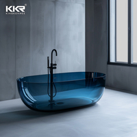 Baignoire autoportante de luxe en résine, surface solide en acrylique, baignoire en pierre artificielle