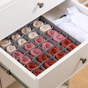Foldable Eco-friendly Durable Multi-tier Clothing Organizer Storage Box Drawer Divider Kit Set 12 Cell Washable Socks <b>Wardrobe</b> - Product Image 5