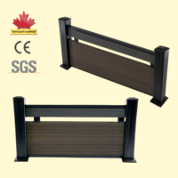 Nouveau design de clôture en composite co-extrusion Wpc Panneaux de clôture de jardin personnalisés pour l'extérieur