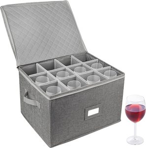 Scatola di immagazzinaggio dell'organizzatore del flauto del calice del bicchiere di vino pieghevole doemstic - Product Image 6