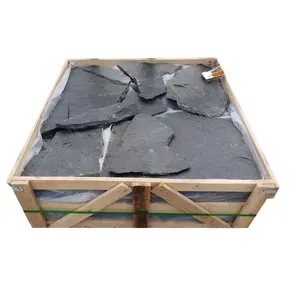 Decorative natural black slate garden stepping stones lowes paver