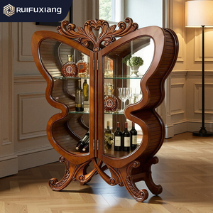 Antique Wine Cabinet - Solid Wood Modern Design Storage
