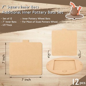 Multifunctional Pottery Bats Wheel <strong>Clay</strong> Artists Pottery Wheel Bats Wedging Board Pottery Sculpture Base <strong>Plate</strong> - Product Image 2