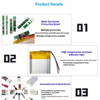 Cellules de batterie 3,7 V 850 mAh Lithium-ion 102831 Li-ion Batterie polymère au lithium Lipo